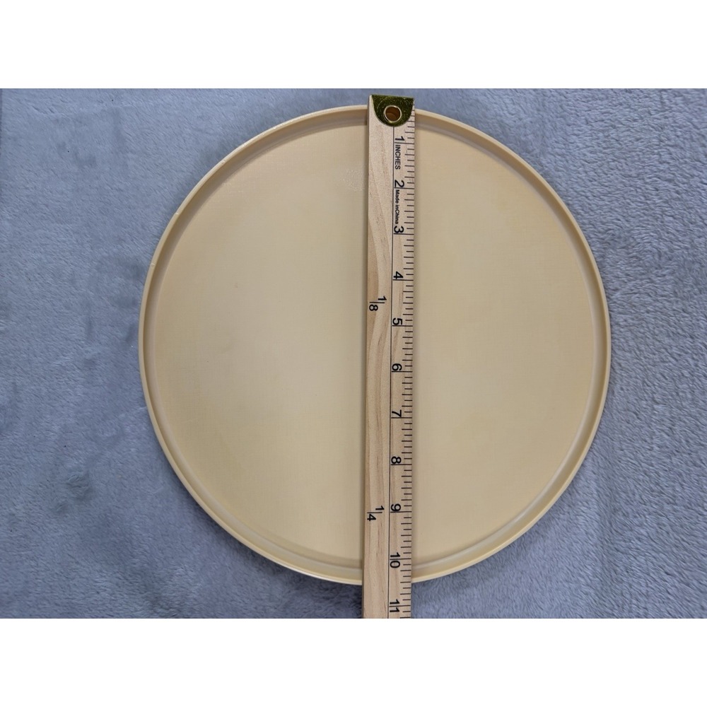 Vintage Plastic Lazy Susan Turntable Lot of 3 Retro Kitchen Mustard Almond Tan - Picture 6 of 8